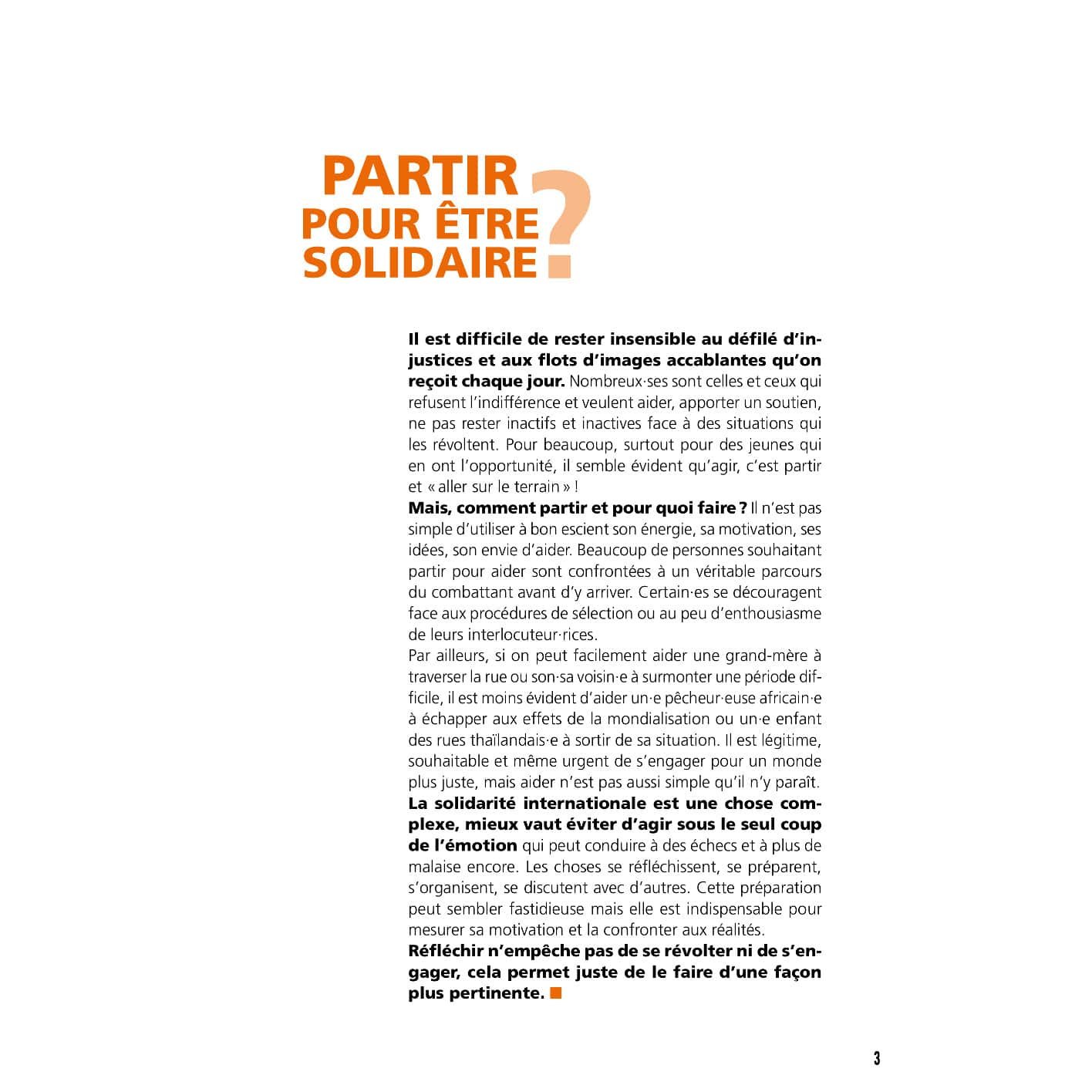 Introduction du guide Partir pour être solidaire ? 