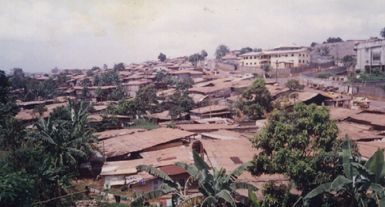 Les Toits d'une ville camerounaise