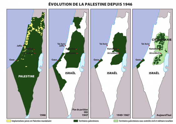 Carte et repères sur la Palestine - ritimo