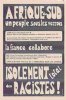 Tract Afrique du Sud : un peuple sous les verrous